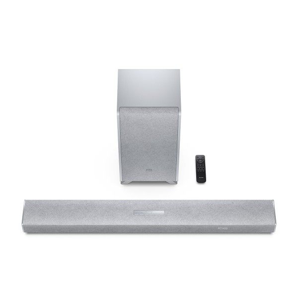 Sharp Q Range Soundbar 3.1.2 Channel Soundbar with Wireless Subwoofer, Silver 2 
