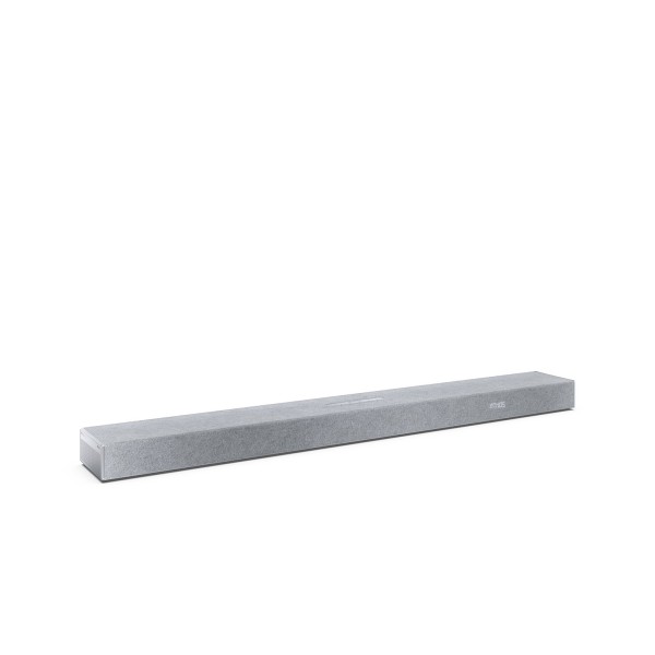 Sharp Q Range Soundbar 3.1.2 Channel Soundbar with Wireless Subwoofer, Silver bar angle 