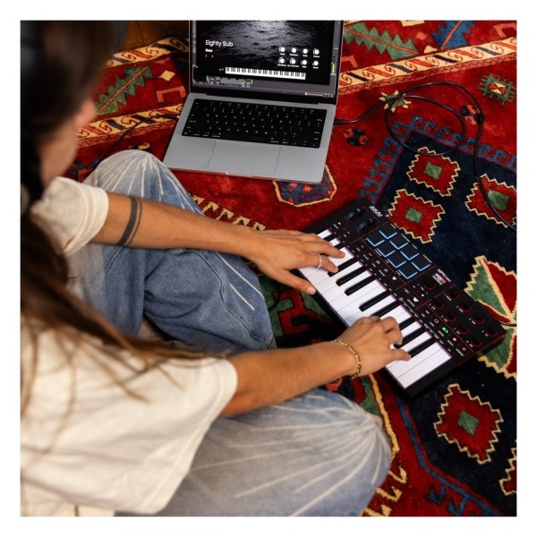 Akai Professional MPK Mini MK4 MIDI Keyboard, Black with Subzero Bag - Lifestyle 2