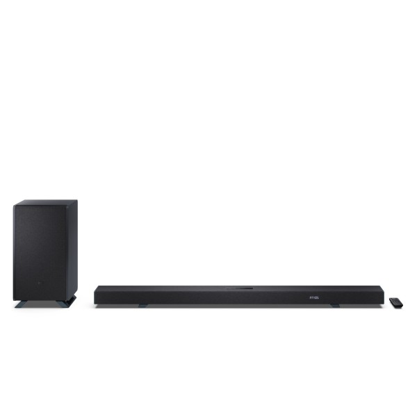 Sharp Q Range Soundbar 5.1.2 Channel Soundbar with Wireless Subwoofer, Black - main 