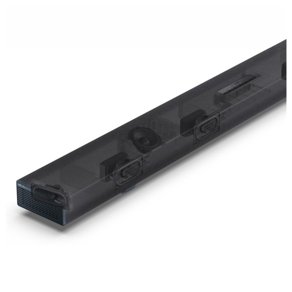 Sharp Q Range Soundbar 5.1.2 Channel Soundbar with Wireless Subwoofer, Black - xray 