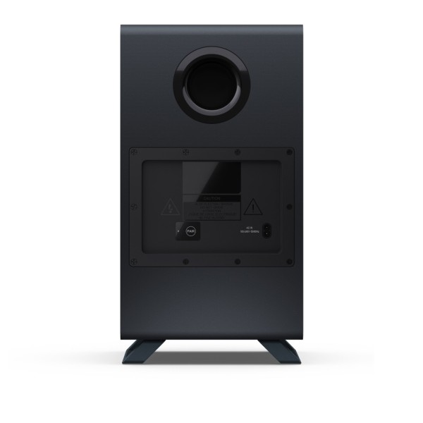 Sharp Q Range Soundbar 5.1.2 Channel Soundbar with Wireless Subwoofer, Black sub rear 