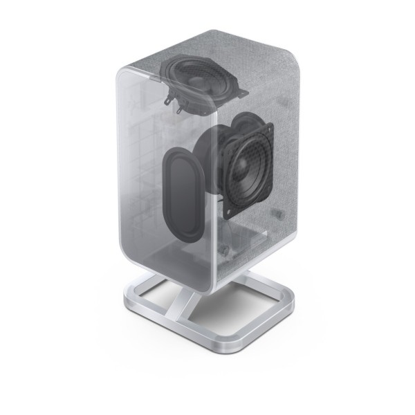 SHARP HT-SPR52021 Wireless Rear Speaker, Silver x ray 