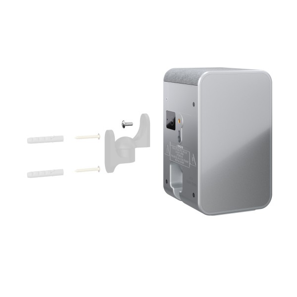 SHARP HT-SPR52021 Wireless Rear Speaker, Silver - mount 