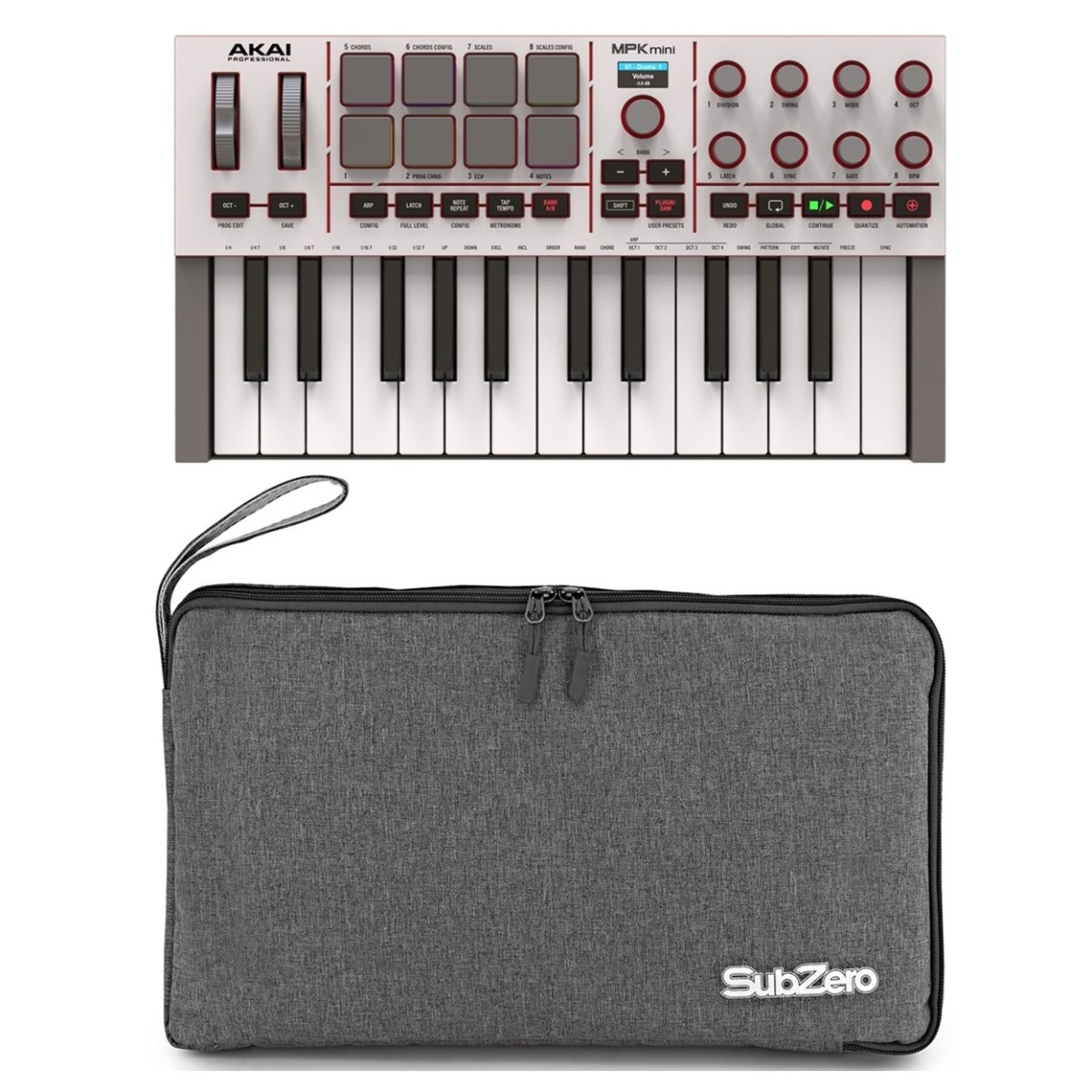 Click to view product details and reviews for Akai Professional Mpk Mini Mk4 Midi Keyboard Grey With Subzero Bag.
