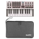 Akai Professional MPK Mini MK4 MIDI Keyboard, Grey with Subzero Bag