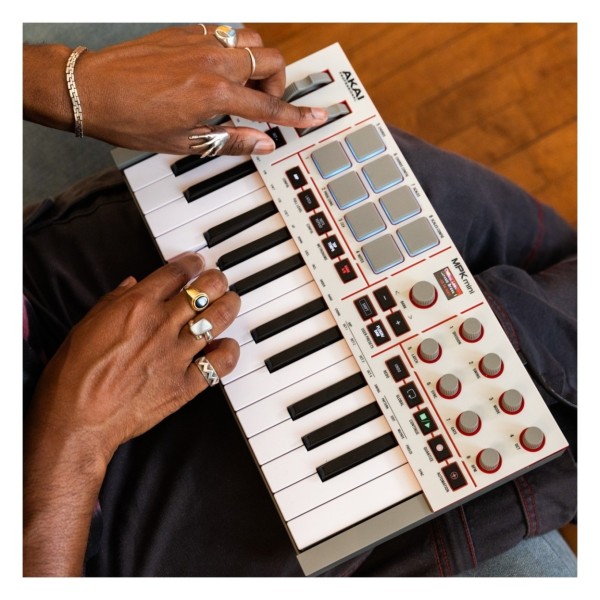 Akai Professional MPK Mini MK4 Compact MIDI Keyboard & Pad Controller, Grey - Lifestyle