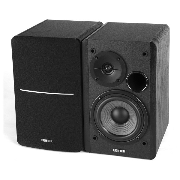 Edifier R1280DB Active 2.0 Bluetooth Bookshelf Speaker Set, Black - one grill one off