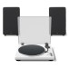 Kanto OBI3 Turntable with AVCOM Active Speakers, Matte White - Bundle