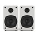 AVCOM Active Bookshelf Speaker Pair, White - Front No Grille