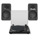 Kanto OBI3 Turntable with Kanto Ora Speakers, Matte Black