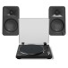 Kanto OBI3 Turntable with Kanto Ora Speakers, Matte Black - Bundle