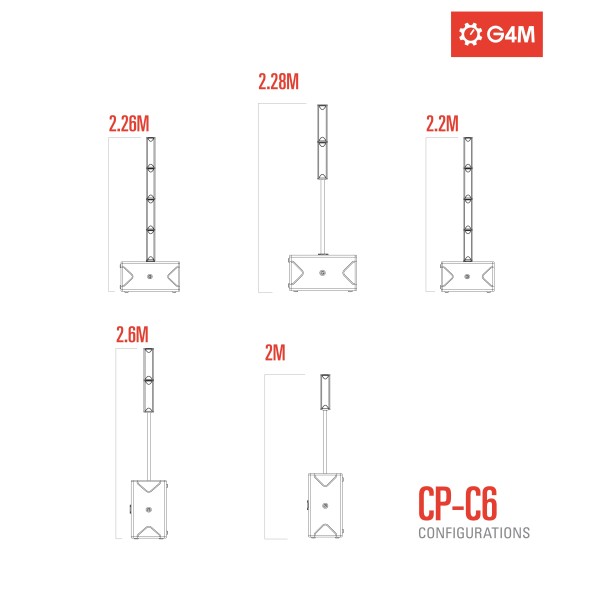 G4M Half Column for Modular Column PA System