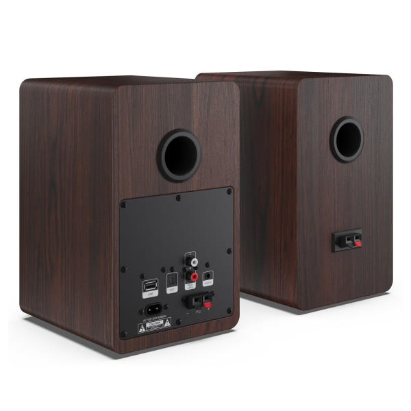 SHARP CP-SS30 Bookshelf Speakers (Pair), Brown - Rear view and connections