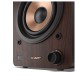 SHARP CP-SS30 Bookshelf Speakers (Pair), Brown - Up-close, volume dial