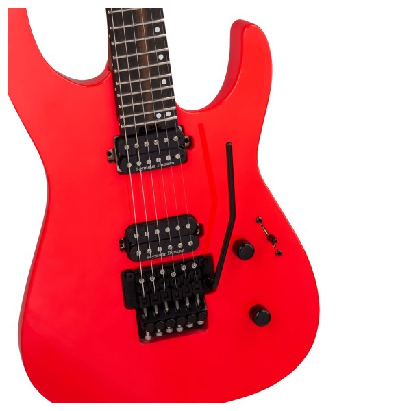 Jackson American Series Virtuoso, Streaked Ebony Fingerboard, Rocket Red - hardware