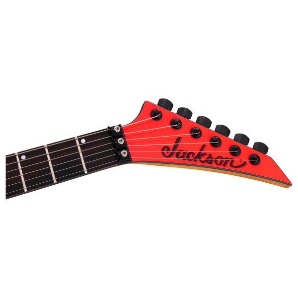 Jackson American Series Virtuoso, Streaked Ebony Fingerboard, Rocket Red - headstock