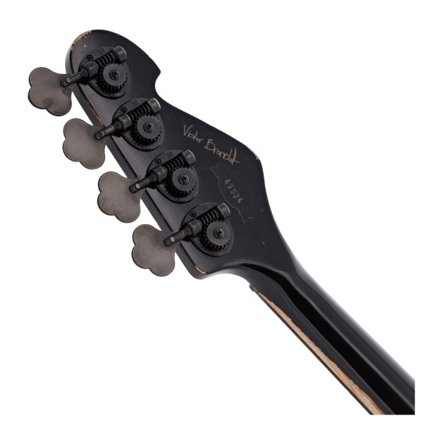 Sandberg Forty Eight VT Victor Brandt Signature, Black - back of headstock