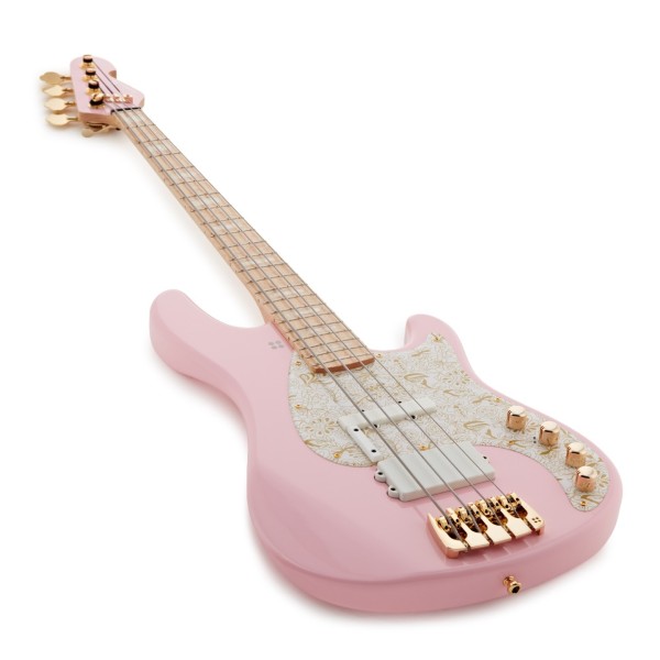 Sandberg California II V-TM Ida Nielsen signature Bass, Soft Aged Custom Pink - angled shot