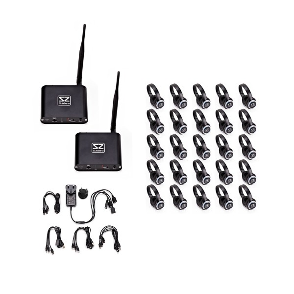 SubZero UHF Silent Disco System, 25 Pack