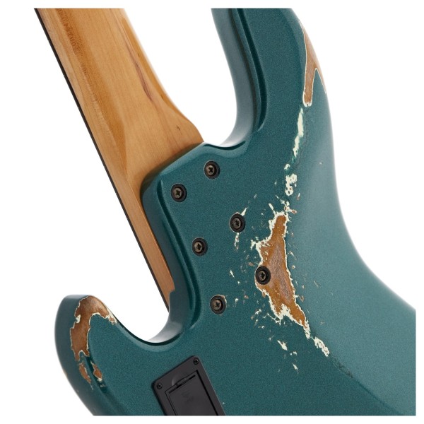Sandberg California TT Greenline 5-String Bass, Hardcore Reserved Aged British Racing Green - neck joint