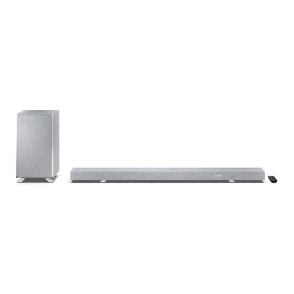 Sharp Q Range Soundbar 5.1.2 Channel Soundbar with Wireless Subwoofer, Silver - main