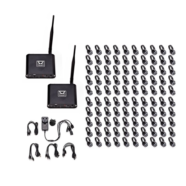 SubZero UHF Silent Disco System, 100 Pack