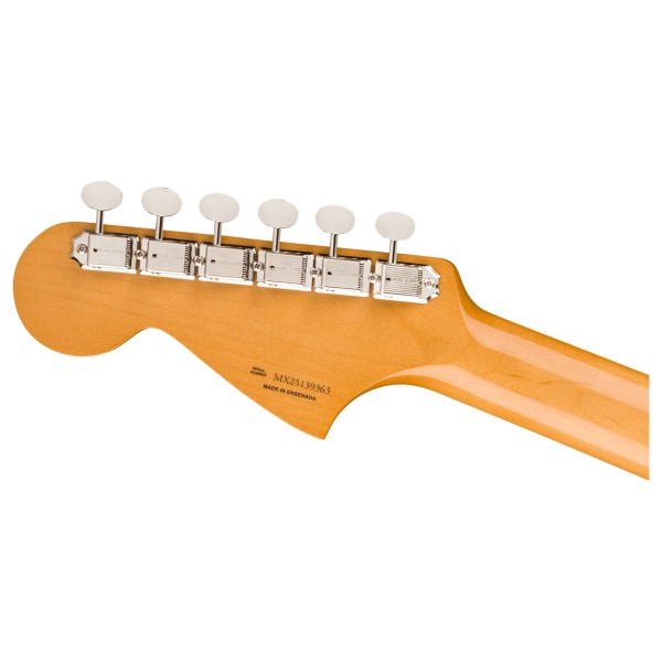 Fender Vintera III Mid '60s Jaguar RW, Shell Pink - back of headstock