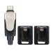 Xvive U45R2 5.8GHz Wireless In-Ear Monitor System With 2 Receivers Black - Rear View