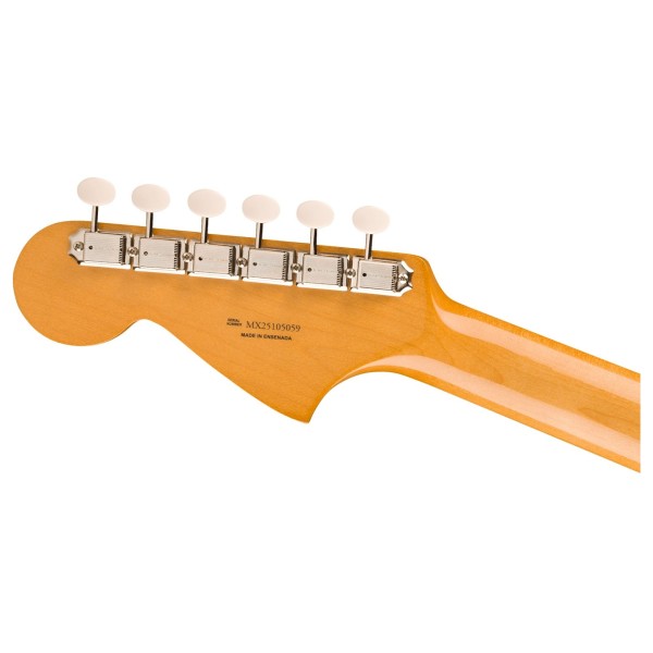 Fender Vintera III Mid '60s Mustang RW, Dakota Red - back of headstock