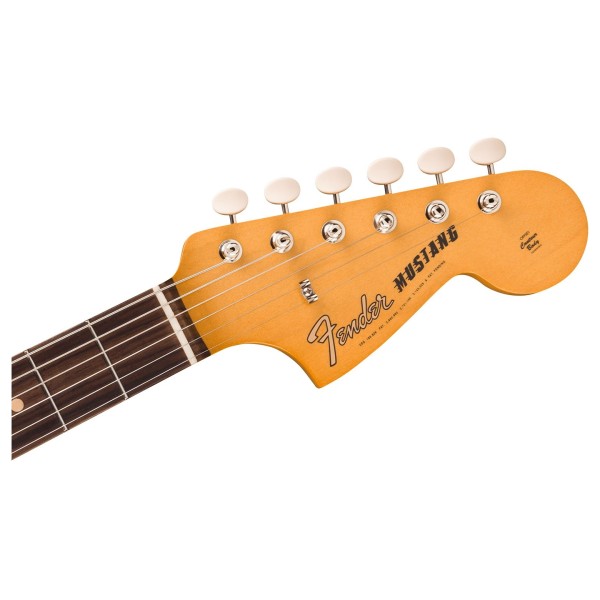 Fender Vintera III Mid '60s Mustang RW, Sonic Blue - headstock