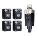 Xvive U45R4 5.8GHz Wireless In-Ear Monitor System with 4 Receivers, Black