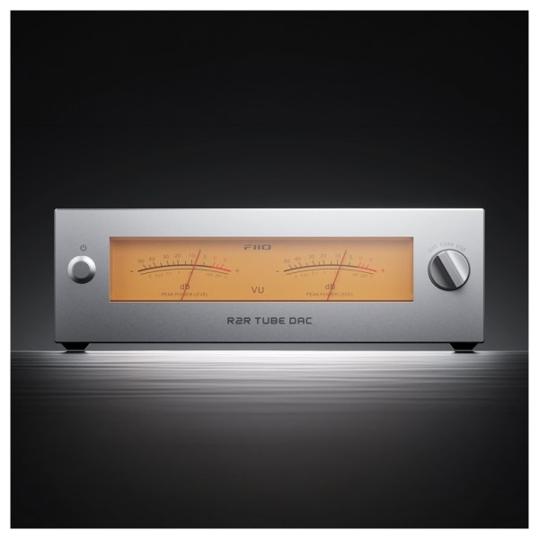 FiiO WARMER Desktop R2R Tube Buffer and DAC, Silver - lifestyle 2