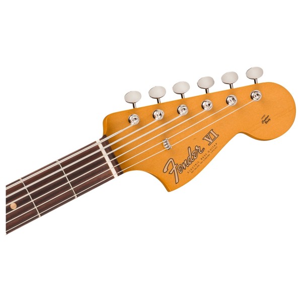 Fender Vintera III Early '60s Bass VI RW, Olympic White - headstock