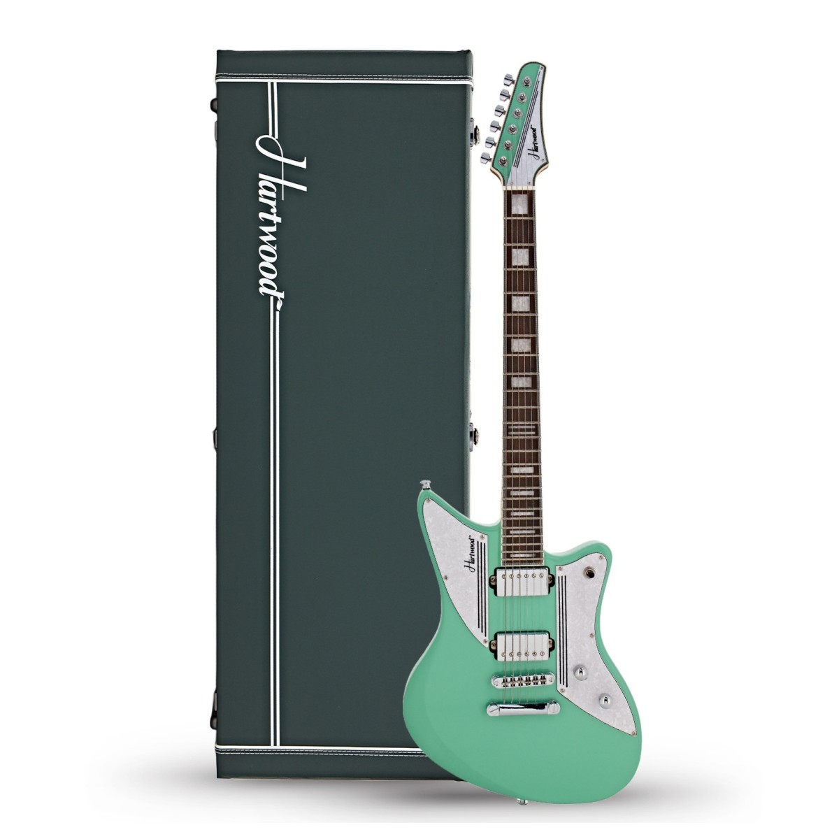 Click to view product details and reviews for Hartwood Charger Electric Guitar Hard Case Peppermint Green.