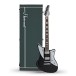 Hartwood Charger Electric Guitar & Hard Case, Jet Black