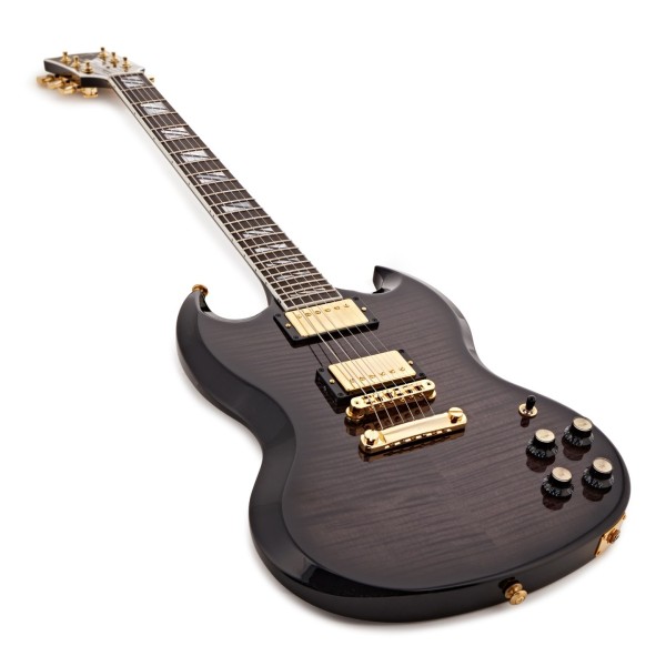 Gibson SG Supreme, Translucent Ebony Burst #221140497 - angled shot