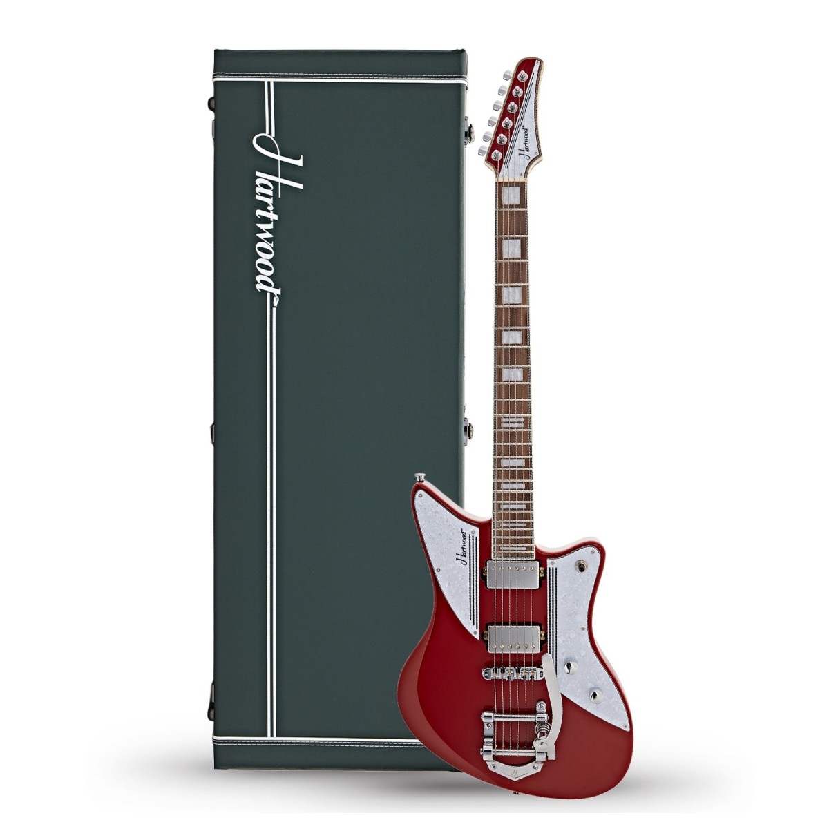 Click to view product details and reviews for Hartwood Charger Electric Guitar Hard Case Ketchup Red.