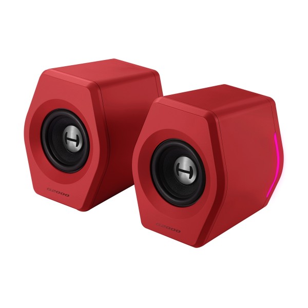 Edifier G2000 2.0 Bluetooth Gaming Speakers With RGB Lighting, Red - left 