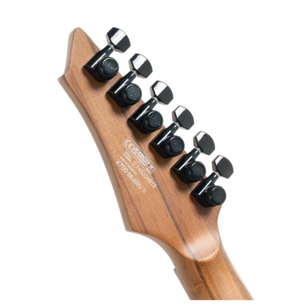 Cort X700 Mutility II, Military Beige - back of headstock