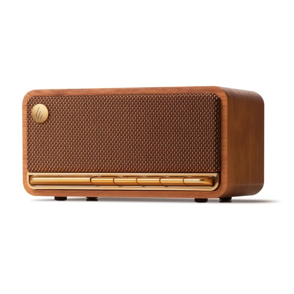 Edifier Vintage Retro Bluetooth Speaker, Brown - Angled