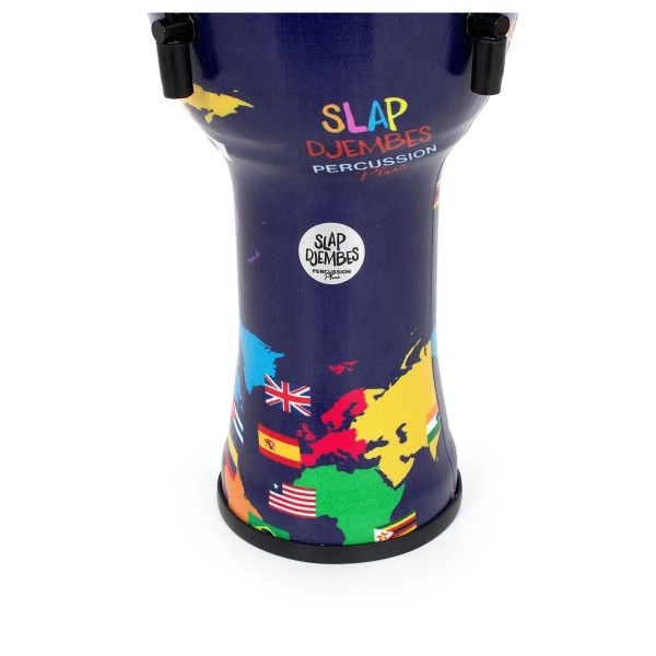 Percussion Plus Slap Djembe, Mechanically Tuned, 10 inch Head, World Map 5