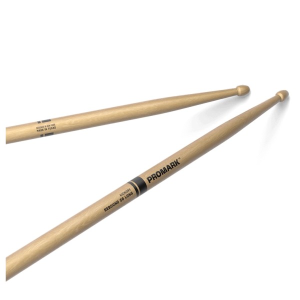 Promark Rebound 5B Long Hickory Drumstick Acorn Wood Tip