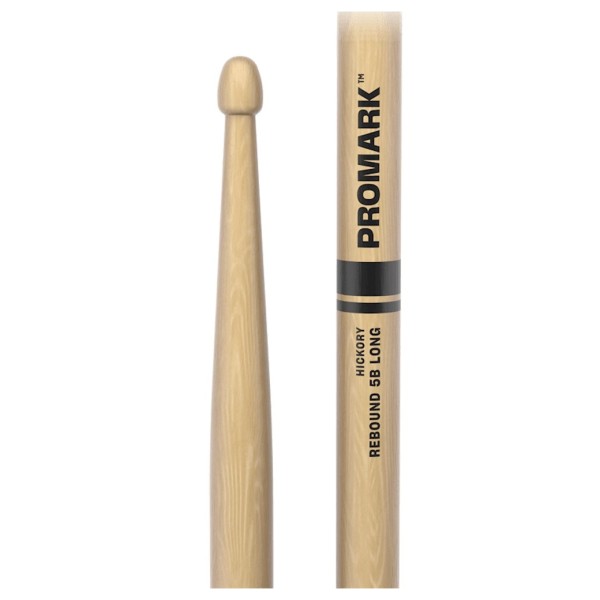 Promark Rebound 5B Long Hickory Drumstick Acorn Wood Tip