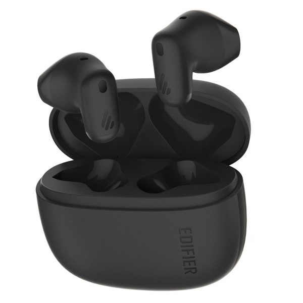 Edifier X1 Lite True Wireless Bluetooth Earbuds, Black - Angled Open
