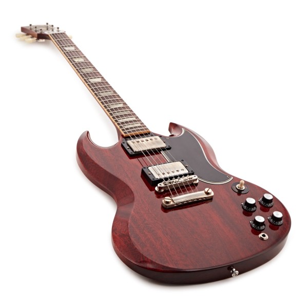 Gibson Custom 1961 Les Paul SG Standard Reissue Stop-Bar VOS, Cherry Red #503331 - angled shot