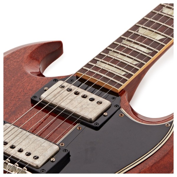 Gibson Custom Murphy Lab 1964 SG Standard Reissue Maestro Vibrola Heavy Aged, Faded Cherry #505434 - upper frets