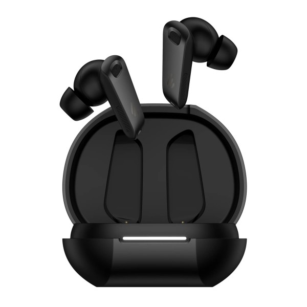 Neobuds Plus Wireless Bluetooth Earphones with Charing Case, Black - Front Open