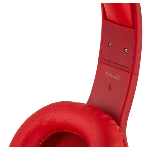 W800BT Plus Wireless Over-Ear Headphones, Red - Detail