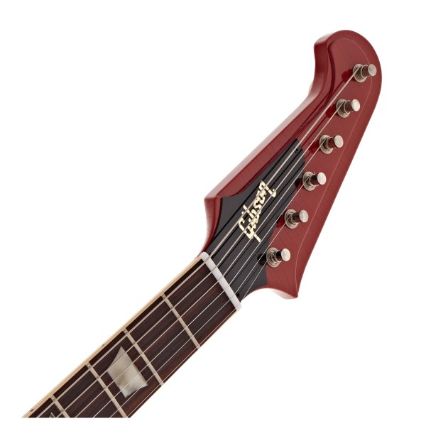 Gibson Custom 1963 Firebird V Maestro Vibrola Ultra Light Aged, Ember Red #407713 - headstock